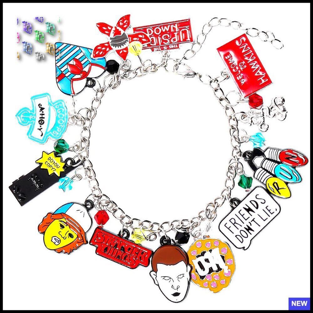 Retro Inspired Bracelet Chain Style Glass Beads Lobster Claw Clasp